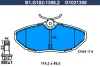 B1.G102-1398.2 GALFER Комплект тормозных колодок, дисковый тормоз