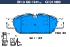 B1.G102-1469.2 GALFER Комплект тормозных колодок, дисковый тормоз