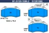 B1.G120-1086.2 GALFER Комплект тормозных колодок, дисковый тормоз