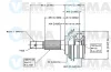 18425 VEMA Шарнирный комплект, приводной вал