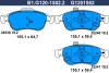 B1.G120-1582.2 GALFER Комплект тормозных колодок, дисковый тормоз