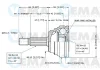 18570 VEMA Шарнирный комплект, приводной вал