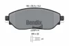 BPD1046 BENDIX Braking Комплект тормозных колодок, дисковый тормоз