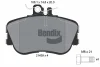 BPD1205 BENDIX Braking Комплект тормозных колодок, дисковый тормоз