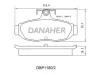 DBP1180/2 DANAHER Комплект тормозных колодок, дисковый тормоз