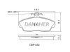 DBP1450 DANAHER Комплект тормозных колодок, дисковый тормоз