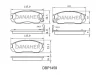 DBP1459 DANAHER Комплект тормозных колодок, дисковый тормоз