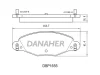 DBP1655 DANAHER Комплект тормозных колодок, дисковый тормоз