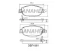 DBP1661 DANAHER Комплект тормозных колодок, дисковый тормоз