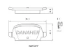 DBP1677 DANAHER Комплект тормозных колодок, дисковый тормоз