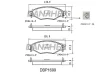 DBP1699 DANAHER Комплект тормозных колодок, дисковый тормоз