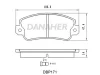 DBP171 DANAHER Комплект тормозных колодок, дисковый тормоз