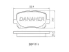 DBP1711 DANAHER Комплект тормозных колодок, дисковый тормоз