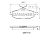 DBP1716 DANAHER Комплект тормозных колодок, дисковый тормоз