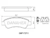 DBP1727/1 DANAHER Комплект тормозных колодок, дисковый тормоз