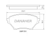 DBP1761 DANAHER Комплект тормозных колодок, дисковый тормоз