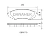 DBP1779 DANAHER Комплект тормозных колодок, дисковый тормоз