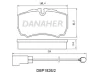 DBP1826/2 DANAHER Комплект тормозных колодок, дисковый тормоз