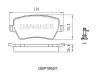 DBP1865/1 DANAHER Комплект тормозных колодок, дисковый тормоз