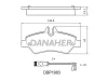 DBP1983 DANAHER Комплект тормозных колодок, дисковый тормоз