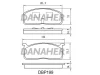DBP199 DANAHER Комплект тормозных колодок, дисковый тормоз