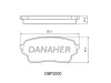DBP2000 DANAHER Комплект тормозных колодок, дисковый тормоз