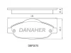 DBP2070 DANAHER Комплект тормозных колодок, дисковый тормоз