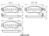 DBP2148 DANAHER Комплект тормозных колодок, дисковый тормоз