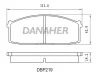 DBP219 DANAHER Комплект тормозных колодок, дисковый тормоз