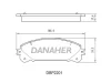 Превью - DBP220/1 DANAHER Комплект тормозных колодок, дисковый тормоз (фото 2)