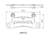 DBP2233 DANAHER Комплект тормозных колодок, дисковый тормоз
