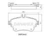 DBP2442 DANAHER Комплект тормозных колодок, дисковый тормоз