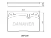 DBP2491 DANAHER Комплект тормозных колодок, дисковый тормоз