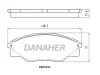 DBP2496 DANAHER Комплект тормозных колодок, дисковый тормоз