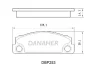 DBP253 DANAHER Комплект тормозных колодок, дисковый тормоз