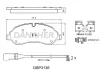 DBP3136 DANAHER Комплект тормозных колодок, дисковый тормоз
