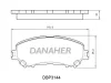 DBP3144 DANAHER Комплект тормозных колодок, дисковый тормоз