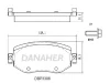 DBP3306 DANAHER Комплект тормозных колодок, дисковый тормоз