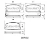 DBP402 DANAHER Комплект тормозных колодок, дисковый тормоз