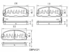 DBP412/1 DANAHER Комплект тормозных колодок, дисковый тормоз