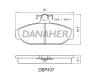 DBP437 DANAHER Комплект тормозных колодок, дисковый тормоз