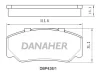 DBP438/1 DANAHER Комплект тормозных колодок, дисковый тормоз