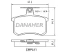 DBP451 DANAHER Комплект тормозных колодок, дисковый тормоз