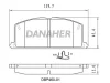 DBP460-01 DANAHER Комплект тормозных колодок, дисковый тормоз