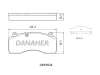 DBP5048 DANAHER Комплект тормозных колодок, дисковый тормоз