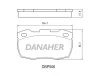 DBP506 DANAHER Комплект тормозных колодок, дисковый тормоз