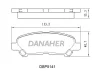 DBP5141 DANAHER Комплект тормозных колодок, дисковый тормоз