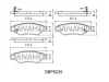 DBP5235 DANAHER Комплект тормозных колодок, дисковый тормоз