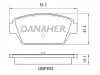 DBP533 DANAHER Комплект тормозных колодок, дисковый тормоз