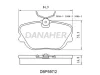 DBP597/2 DANAHER Комплект тормозных колодок, дисковый тормоз